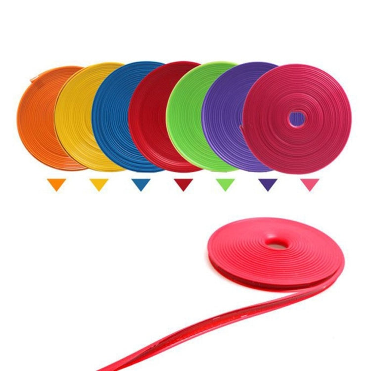8m/roll Car Wheel General Sticker Modified Protection Sticker Anti-collision Strip, 1roll Gray, 1roll White, 1roll Black, 1roll Red, 1roll Pink, 1roll Purple, 1roll Blue, 1roll Orange