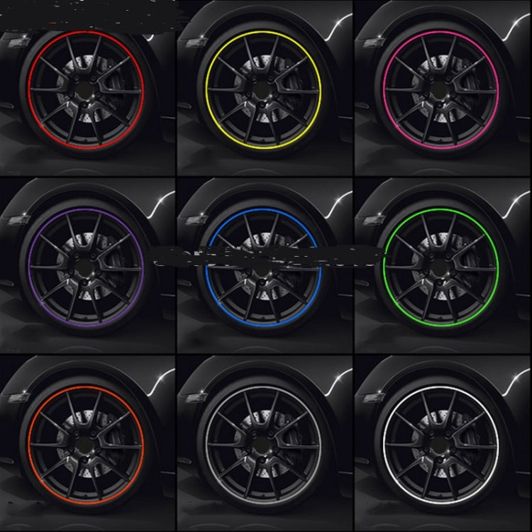 8m/roll Car Wheel General Sticker Modified Protection Sticker Anti-collision Strip, 1roll Gray, 1roll White, 1roll Black, 1roll Red, 1roll Pink, 1roll Purple, 1roll Blue, 1roll Orange