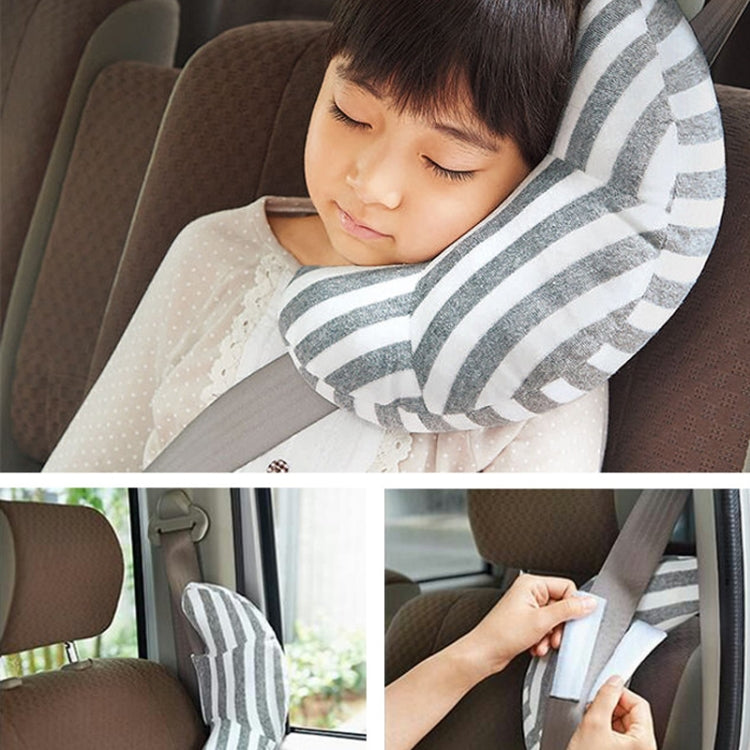 2pcs Children Neck Headrest Comfortable Shoulder Cover Car Neck Guard Pillow, 2pcs (Gray Strip), 2pcs (Green Strip), 2pcs (Coffee Strip), 2pcs (Gray Stripe), 2pcs (Brown Stripe), 2pcs (Pink Stripe), 2pcs (Green Stripe), 2pcs (Blue Gray Strip)