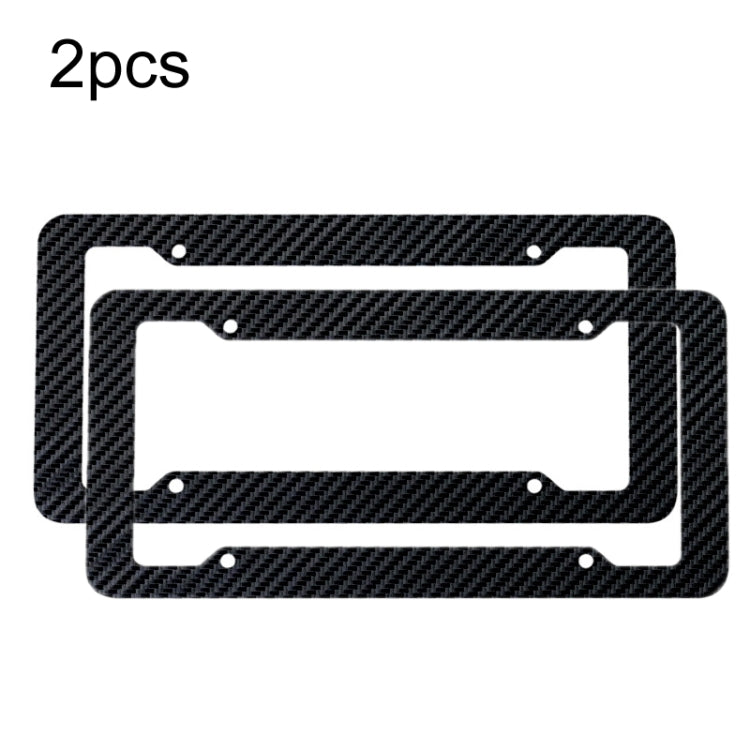 2pcs Carbon Fiber License Plate Frame Car Modification Supplies, Carbon Fiber Frame
