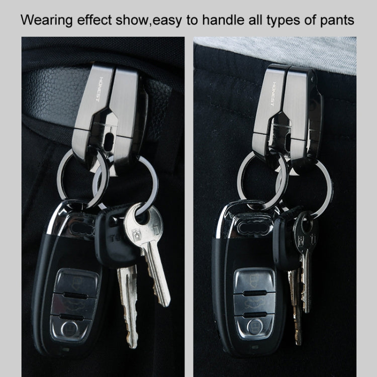 HONEST Metal Spring Clip Keychain Car Key Holder Waist Hanging Buckle