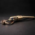 HONEST Diamond Encrusted Car Keychain Leather Cord Leopard Metal Keychain Pendant, Leather Rope Basic Gold