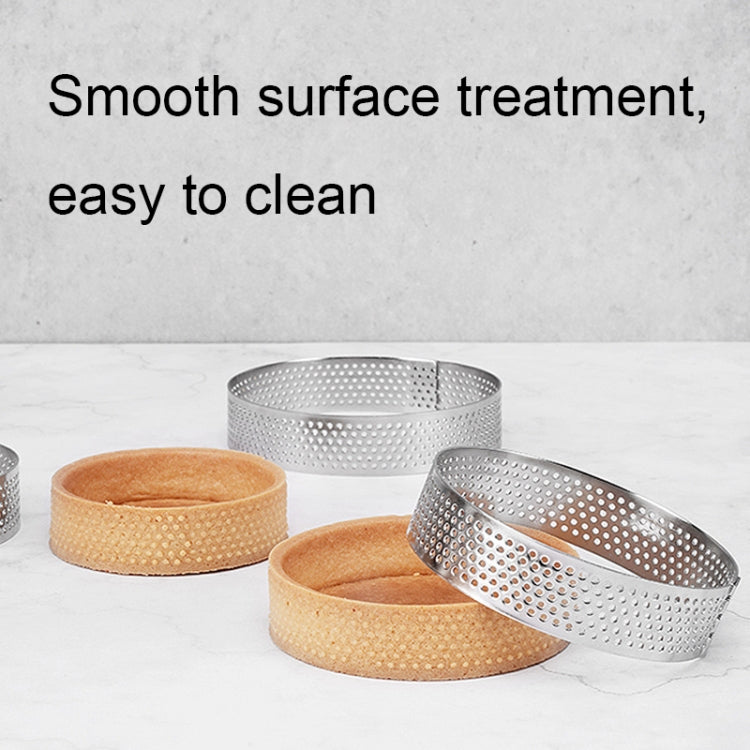 BN1006 Stainless Steel Mousse Circle Thickened Perforated Cake Mold DIY Baking Tools, Square(2.9 inches), Square(3.3 inches), Square(3.9 inches), Square(4.7 inches), Round(2.7 inches), Oval(4.7 inches), Round(3 inches), Oval(5.5 inches), Round(3.5 inch...