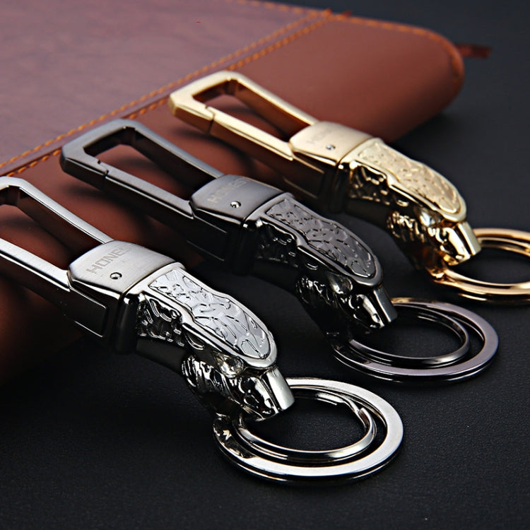HONEST Metal Car Keychain Leopard Head Key Chain Pendant, Full Metal Basic Golden, Full Metal Basic Black Nickel, Full Metal Basic Bright Silver