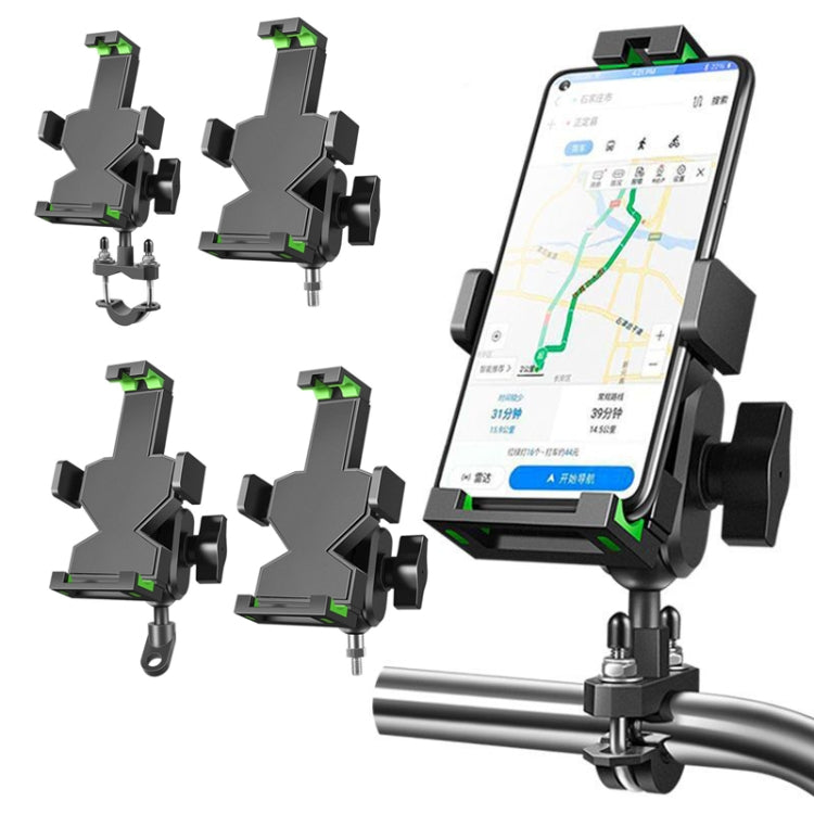 A04 Metal Motorcycle Mobile Phone Navigation Bracket Bicycle Frame Multifunctional Car Fixed Clamp, A04 U Car Handlebar Model, A04 Rearview Mirror Model, A04 M10 Ball Header Installation Model, A04 M8 Ball Header Installation Model