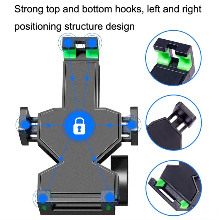 A04 Metal Motorcycle Mobile Phone Navigation Bracket Bicycle Frame Multifunctional Car Fixed Clamp, A04 U Car Handlebar Model, A04 Rearview Mirror Model, A04 M10 Ball Header Installation Model, A04 M8 Ball Header Installation Model