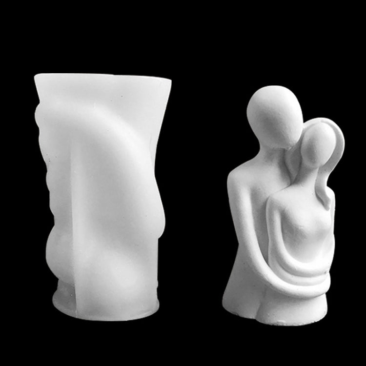 Q047 Portrait Hug Couple Candle Silicone Mold DIY Aromatherapy Gypsum Ornaments Cake Decorative Baking Mold, Portrait Hug