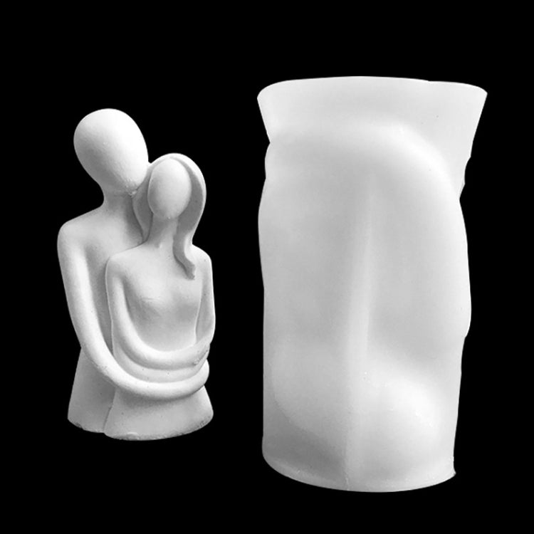 Q047 Portrait Hug Couple Candle Silicone Mold DIY Aromatherapy Gypsum Ornaments Cake Decorative Baking Mold, Portrait Hug