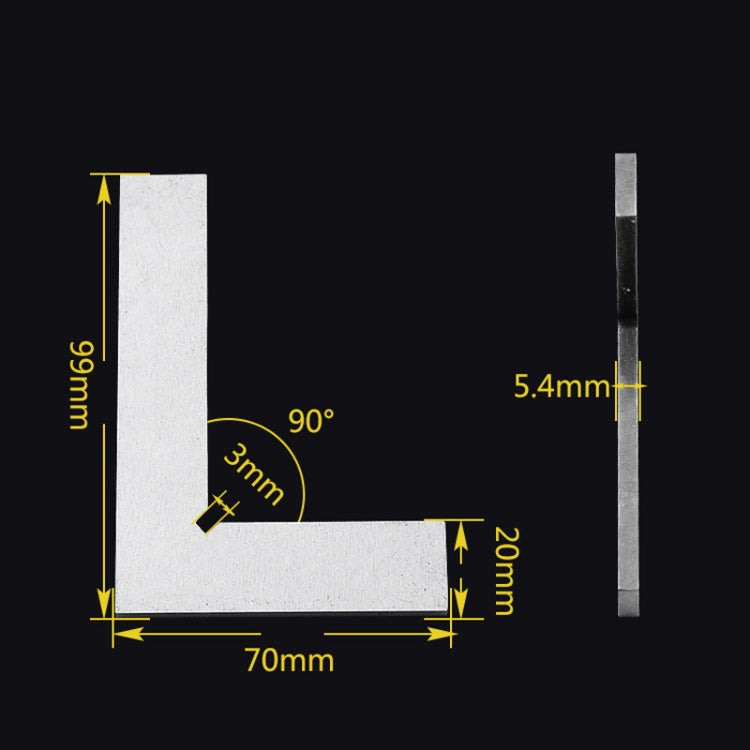 100x70cm Knife Angle Ruler 90 Degree High Precision Carbon Steel Right Angle Ruler, Knife Angle Ruler