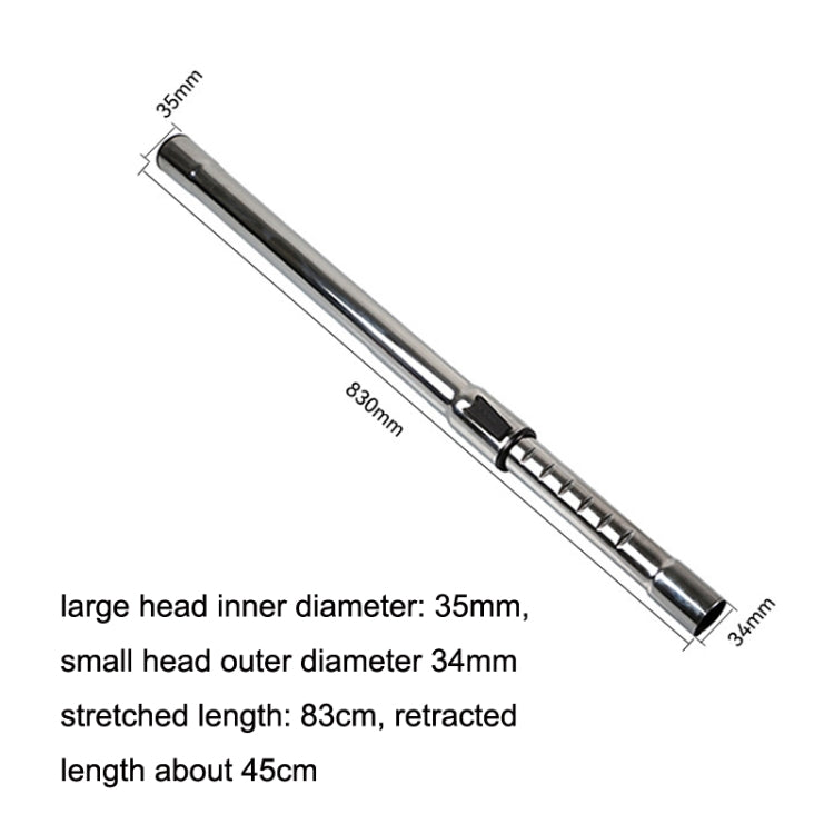 For Midea Vacuum Cleaner Accessories Straight Tube Telescopic Rods Extension Tube Inner Diameter 35mm, Extension Tube