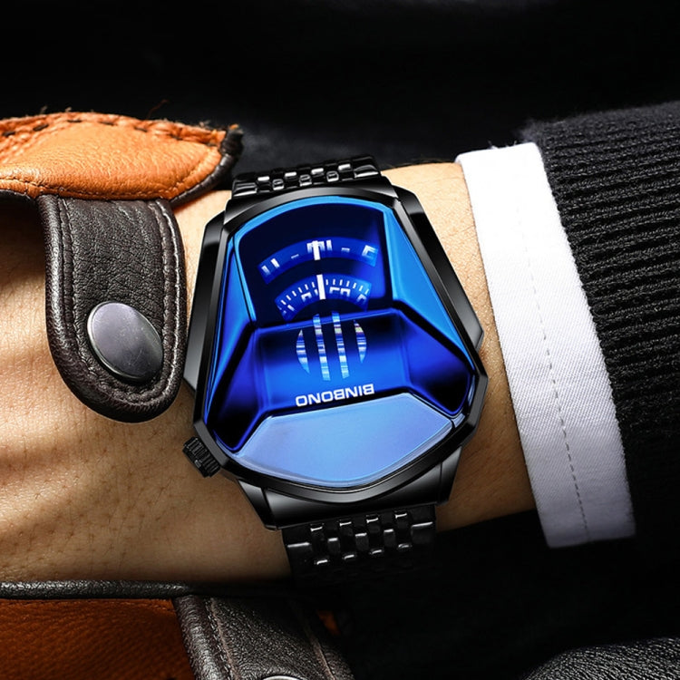 BINBOND Locomotive Concept Steel Belt Watch Men Live Black Technology Watch, Steel Belt White Steel White Face, Steel Belt Blue Steel Blue Face, Steel Belt Full Gold-Blue Face, Steel Belt Full Gold Gold Face, Steel Belt Black Stee Blue Face            ...