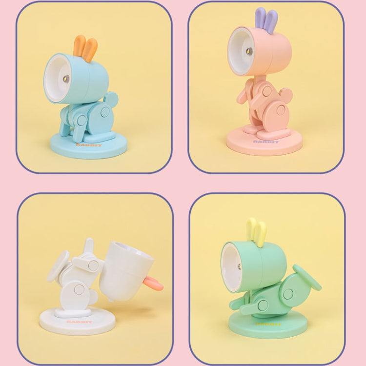 Mini Table Lamp Desktop DIY Ornaments Folding Night Light, Rabbit Pink, Dinosaur Pink