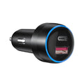 IBD355-1UC USB+Type-C/USB-C Dual Ports Mobile Phone Car Charger, 48W