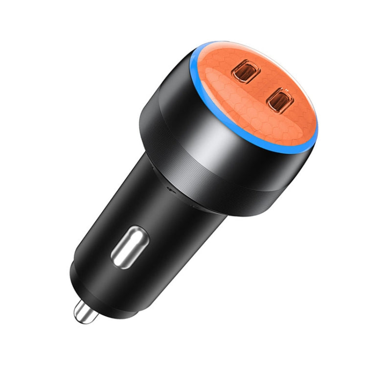 IBD355-2C PD20W+PD20W Smart Car Mobile Phone Charger, 40W(Orange), 40W(Pink), 40W(Yellow)