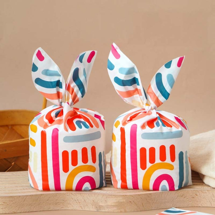 1bag Candy Packaging Bags Baking Biscuit Gift Bags, Colorful Abstract Strip, Green White Cat, Red Fried Egg, Year Rabbit, Little Rabbit and Bear, White Christmas Boy Girl, White Rainy Animal, Green Scarf Bear, Space Rabbit, Red Snow Carnival           ...