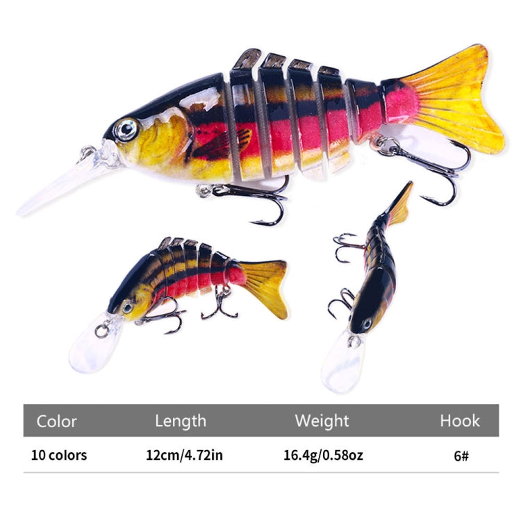 HENGJIA JM065 12cm Luya Fishing Gear Bait Multi-Section Fish Sinking Lure, JM065 (3), JM065 (4), JM065 (5), JM065 (6), JM065 (7), JM065 (8), JM065 (9), JM065 (10), JM065 (1), JM065 (2)