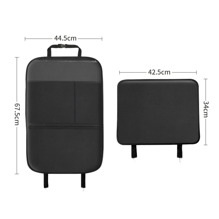 Car Seat Back Children Anti-kick Pad Back Rear Anti-dirty Universal Leather Protection Pad Storage Bag, All Inclusive Version (Black), All Inclusive Version (Brown), All Inclusive Version (Beige), All Inclusive Version (Wine Red)                       ...