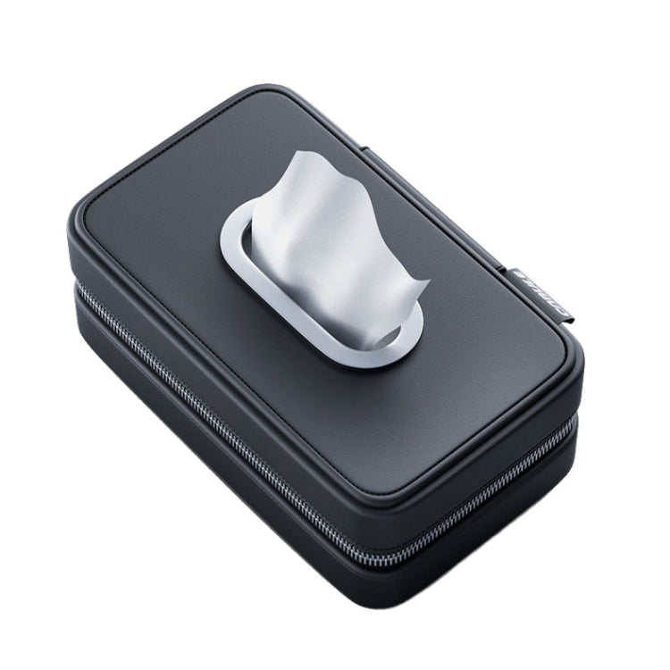 Car Sunshade Board Seat Back Tissue Box Multi-functional Elastic Belt Leather Paper Box, Tissue Box