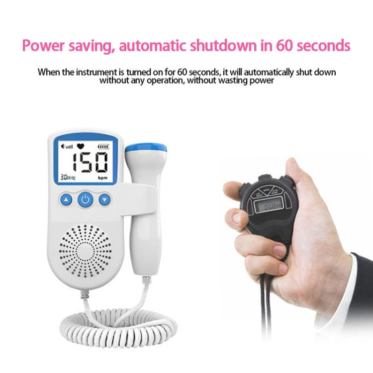 B3 Home Doppler Ultrasound Handheld Fetal Heart Pregnant Women Fetal Heart Monitor, B3(Green), B3(Blue)