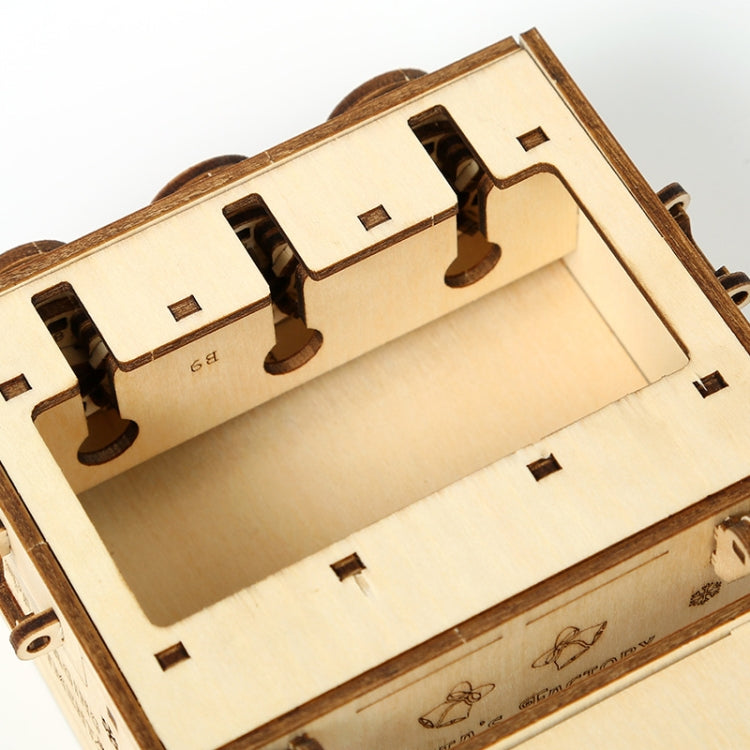 Password Box 3D Wooden Puzzle Toys DIY Handmade Ornaments, Password Box