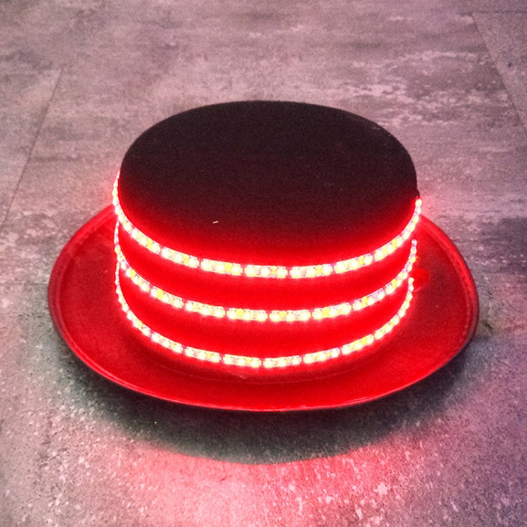 00068 LED Bar Luminous Jazz Hat Stage Magic Show Props, Red, White, Blue, Green, Pink, Red Flashing, White Flashing, Blue Flashing, Green Flashing, Pink Flashing