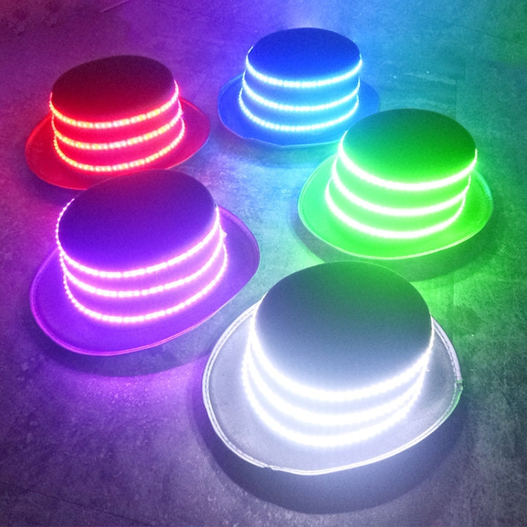00068 LED Bar Luminous Jazz Hat Stage Magic Show Props, Red, White, Blue, Green, Pink, Red Flashing, White Flashing, Blue Flashing, Green Flashing, Pink Flashing