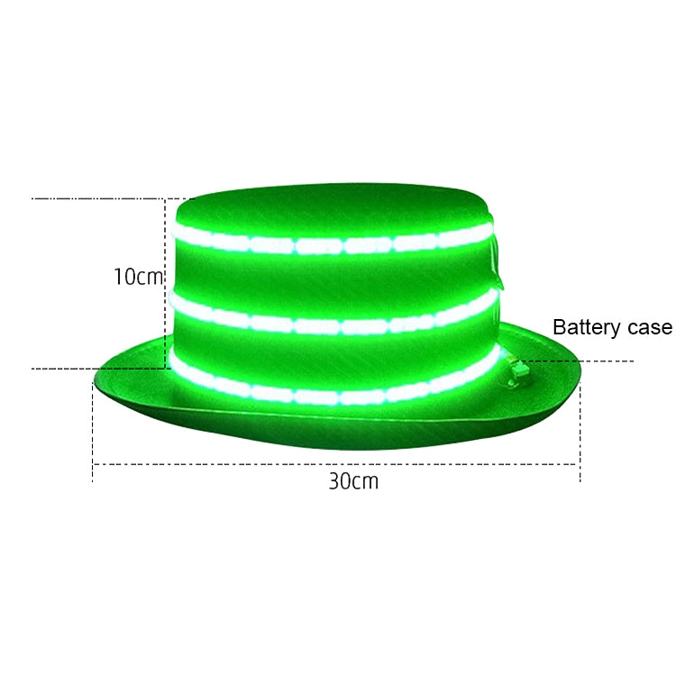 00068 LED Bar Luminous Jazz Hat Stage Magic Show Props, Red, White, Blue, Green, Pink, Red Flashing, White Flashing, Blue Flashing, Green Flashing, Pink Flashing