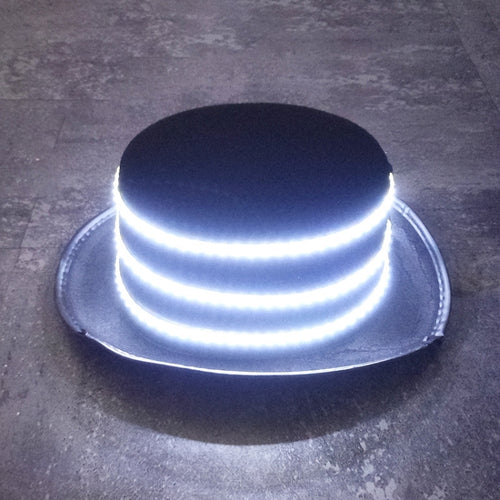 00068 LED Bar Luminous Jazz Hat Stage Magic Show Props, Red, White, Blue, Green, Pink, Red Flashing, White Flashing, Blue Flashing, Green Flashing, Pink Flashing