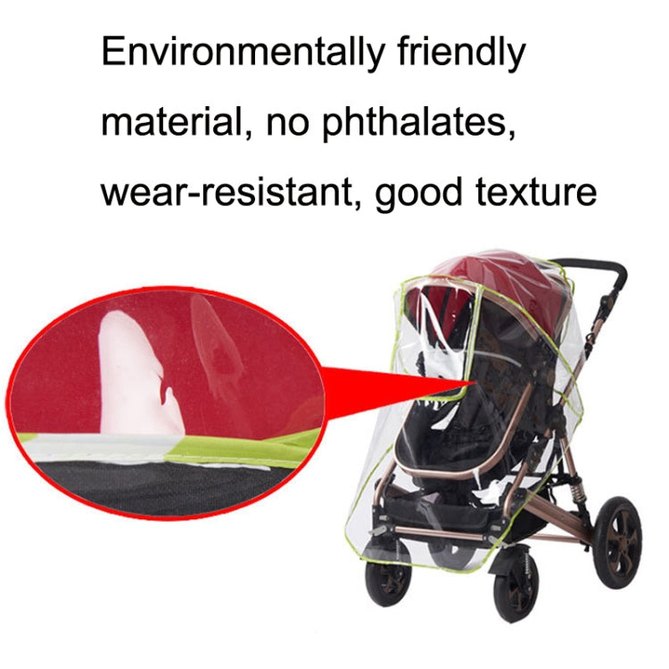 Baby Stroller Rain Cover Windproof Dustproof Raincoat High Landscape Special Rain Cover, EVA Half Open Window Rain Cover, EVA Double Open Zipper Rain Cover