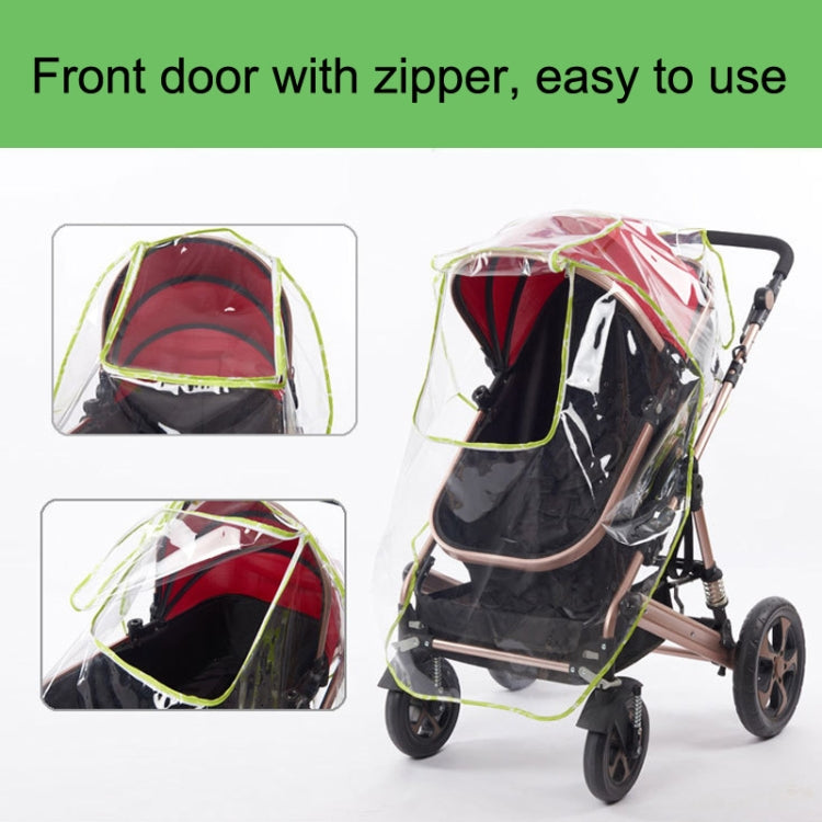 Baby Stroller Rain Cover Windproof Dustproof Raincoat High Landscape Special Rain Cover, EVA Half Open Window Rain Cover, EVA Double Open Zipper Rain Cover