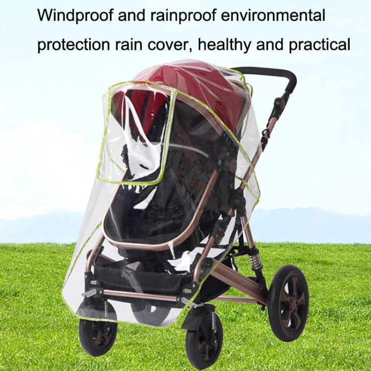 Baby Stroller Rain Cover Windproof Dustproof Raincoat High Landscape Special Rain Cover, EVA Half Open Window Rain Cover, EVA Double Open Zipper Rain Cover