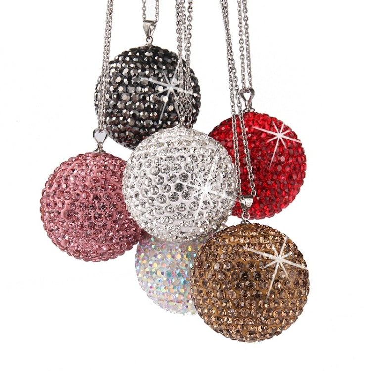 Car Diamond Crystal Ball Rearview Mirror Decoration Pendant