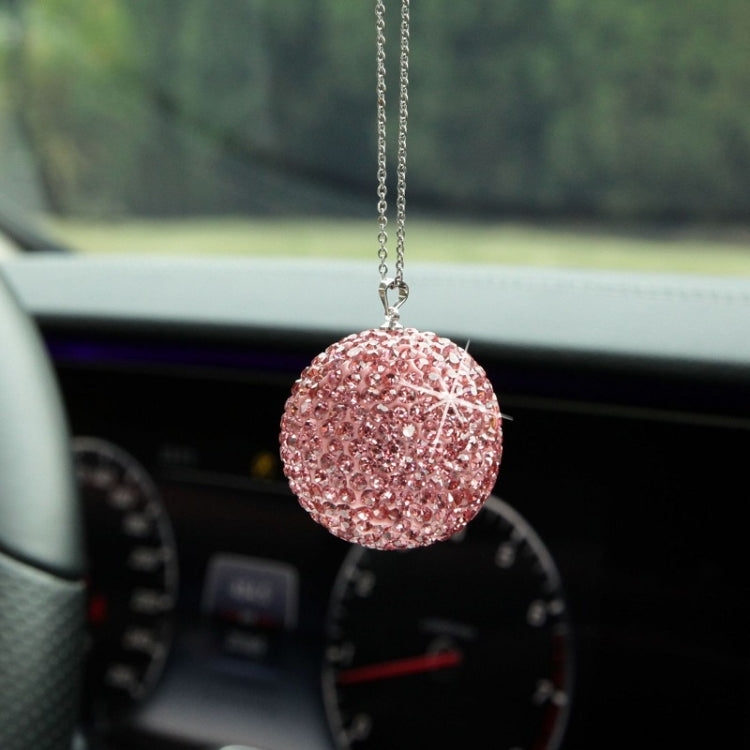 Car Diamond Crystal Ball Rearview Mirror Decoration Pendant