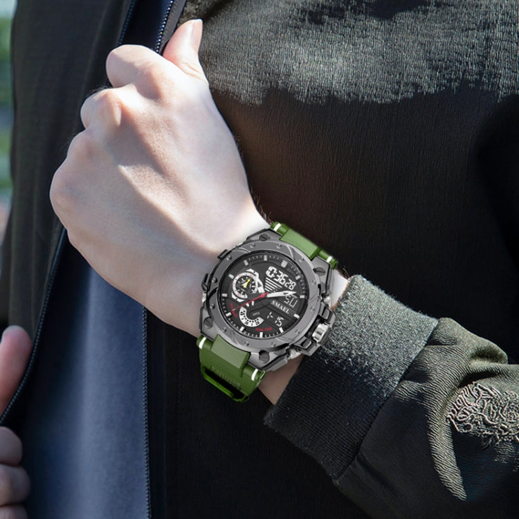 SMAEL 8060 Waterproof Sports Alloy Men Watch Luminous Display HD Mirror Watch