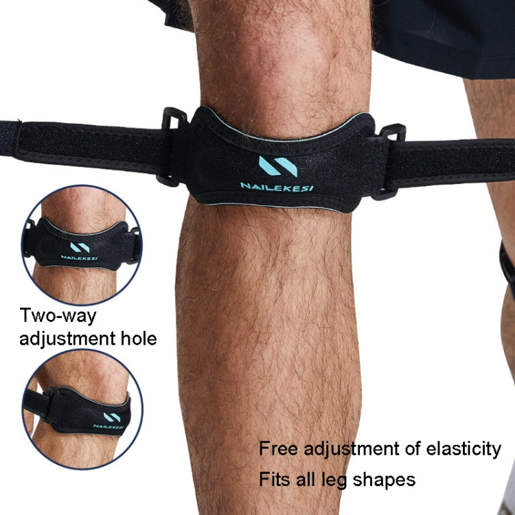 NAILEKESI Sports Knee Brace Running Jump Rope Knee Protector, NLKS-QA2400 Gray Purpl, NLKS-QA2400 Black Green, NLKS-QA2400 White Gray, NLKS-QA2400 Pink, NLKS-QA2400 Black Orange, NLKS-QA2400 Black Gray