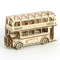 Double Decker Bus 3D Wooden Puzzle Toys DIY Handmade Ornaments, Double Decker Bus