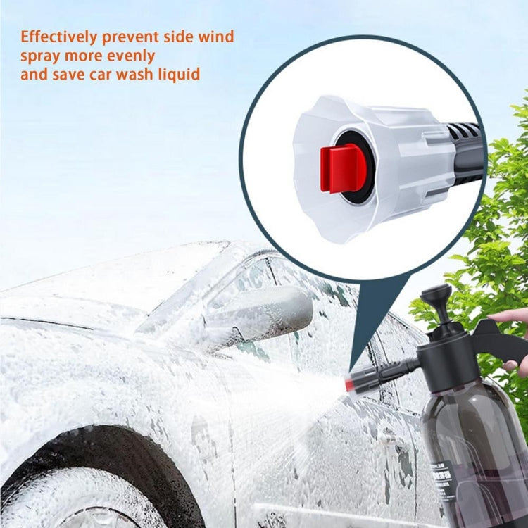 2L Foam Sprayer Pressure Spray Bottle for Car Washing Plants Watering Fertilizing, 9321F Transparent Black
