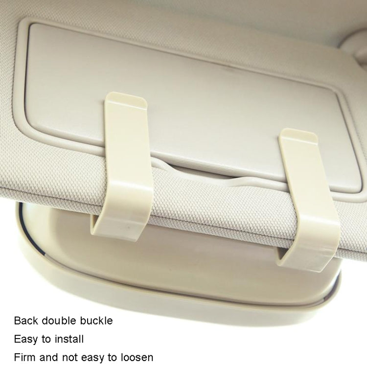 Multifunctional Car Glasses Box Car Sunshine Board Tickets Glasses Clamp, Back Double Snap Grey, Back Double Snap Black