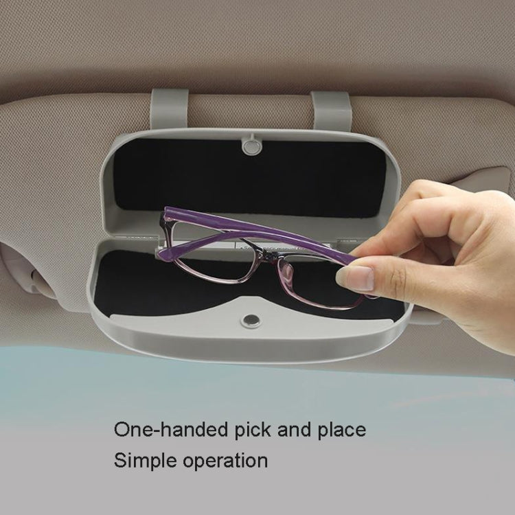 Multifunctional Car Glasses Box Car Sunshine Board Tickets Glasses Clamp, Back Double Snap Grey, Back Double Snap Black