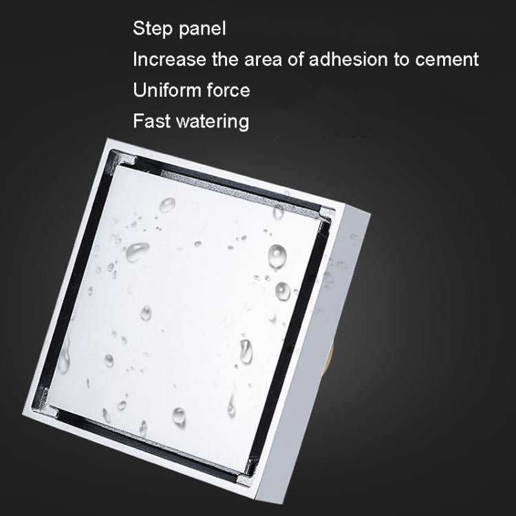 Bathroom Large Displacement Anti-odor Floor Drain, Style:, K8011 Gold+Black Straight Row, K8011 Gold+Magnetic Suspension, K8012 Chrome Plated+Black Straight Row, K8012 Chrome Plated+Magnetic Suspension, K8014 Nickel Brushes+Black Straight Row          ...
