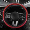 Car Steering Wheel Carbon Fiber Breathable Wear-resistant Leather Case, 38cm
