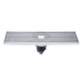8x30cm Extended Full Copper Strip Floor Drain, Style:, K8034 Chrome Plated+Black Straight Row, K8034 Chrome Plated+Copper Self Seal, K8034 Chrome Plated+5.5 Deep Water Seal, K8034 Chrome Plated+Magnetic Suspension, K8035 Nickel Brushes+Black Straight R...