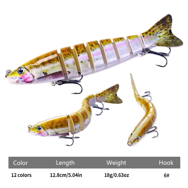 HENGJIA JM064 Multi-section Fish Minnow Bionic Fake Lures Sea Fishing Sinking Lures, JM064 (7), JM064 (8), JM064 (9), JM064 (10), JM064 (11), JM064 (1), JM064 (12), JM064 (2), JM064 (3), JM064 (4), JM064 (5), JM064 (6)