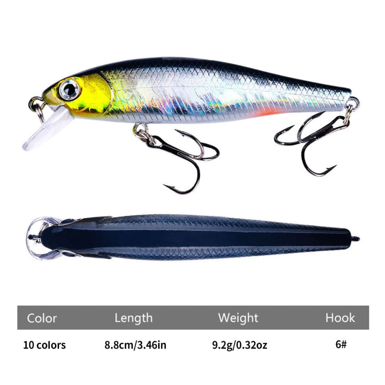 HENGJIA MI160 8.8cm 9g Floating Water Minno Fake Bait, 1, 2, 3, 4, 5, 6, 7, 8, 9, 10, 10 Colors, 10 Color Boxed