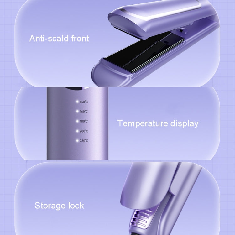 LTBEAR Negative Ion Straightening Curling Hair Wet and Dry Clipper Anti Hot Curling Iron, CN Plug, LTBEAR (Purple), LTBEAR (Ivory White), LTBEAR (Champagne)