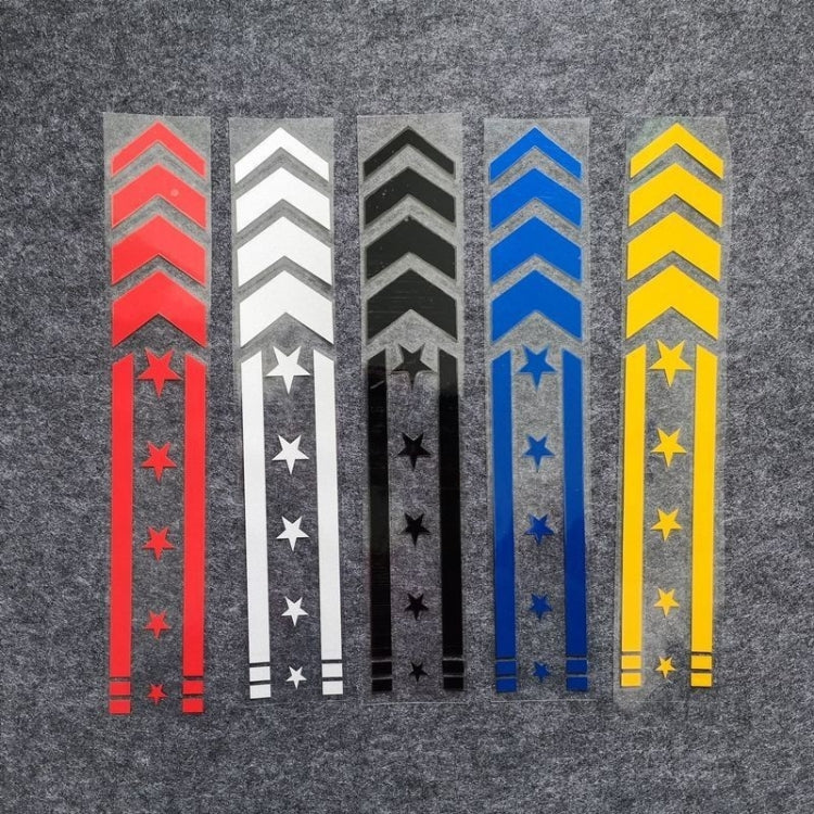 10pcs Motorcycle Car Fender Reflective Sticker Modified Decorative Waterproof Sticker, Arrow Star(Black), Arrow Star(White), Arrow Star(Blue), Arrow Star(Yellow), Arrow Star (Red), Arrow Star (Colorful Laser)