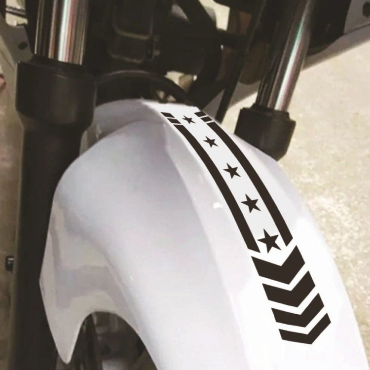 10pcs Motorcycle Car Fender Reflective Sticker Modified Decorative Waterproof Sticker, Arrow Star(Black), Arrow Star(White), Arrow Star(Blue), Arrow Star(Yellow), Arrow Star (Red), Arrow Star (Colorful Laser)