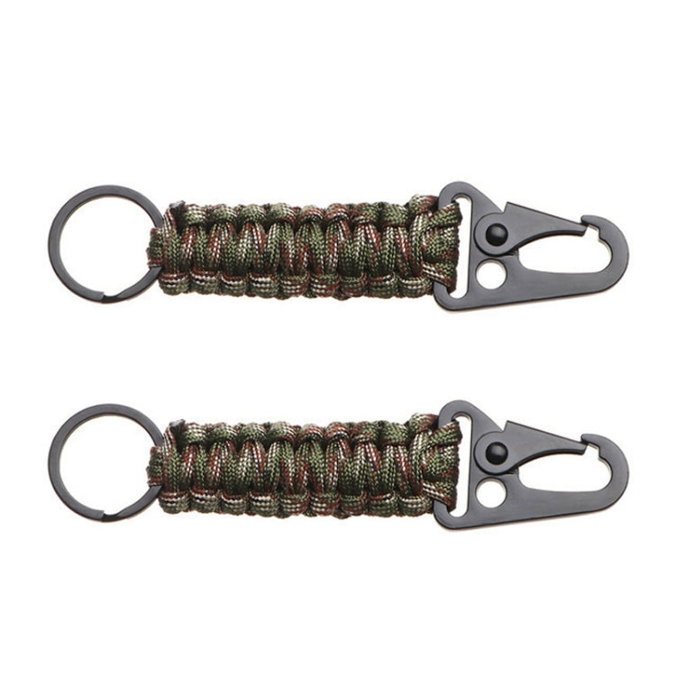 2pcs Outdoor Climbing Eagle Beak Buckle Umbrella Rope Hand-Woven Key Hanging Buckle, Hanging Buckle(Army Green Camouflage), Hanging Buckle(Black+Orange), Hanging Buckle(Black), Hanging Buckle(Army Green)