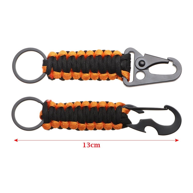 2pcs Outdoor Climbing Eagle Beak Buckle Umbrella Rope Hand-Woven Key Hanging Buckle, Hanging Buckle(Army Green Camouflage), Hanging Buckle(Black+Orange), Hanging Buckle(Black), Hanging Buckle(Army Green)