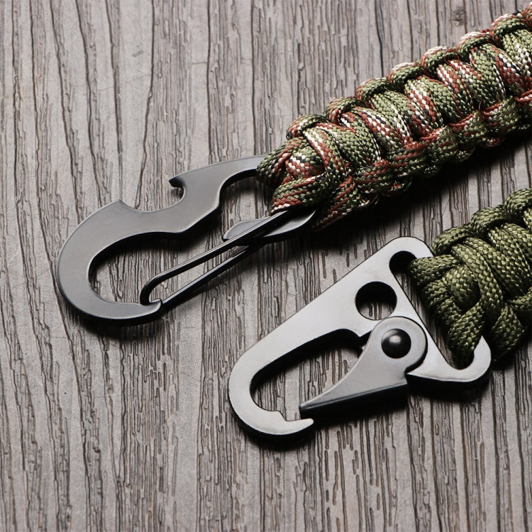 2pcs Outdoor Climbing Eagle Beak Buckle Umbrella Rope Hand-Woven Key Hanging Buckle, Hanging Buckle(Army Green Camouflage), Hanging Buckle(Black+Orange), Hanging Buckle(Black), Hanging Buckle(Army Green)